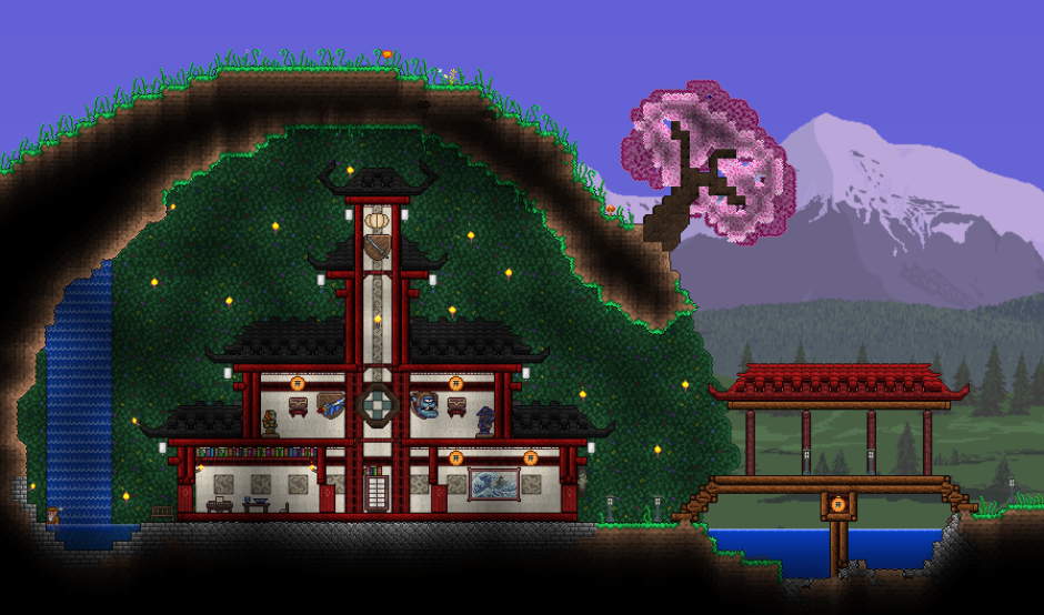 Terraria японский дом