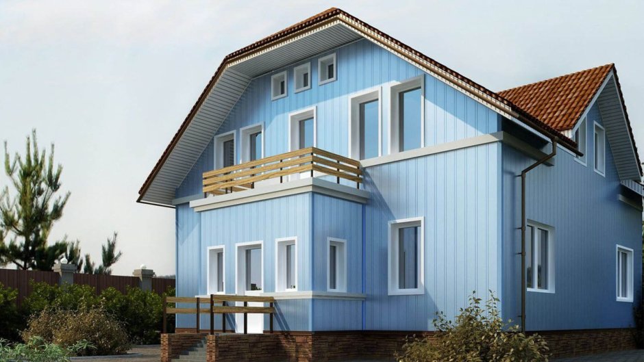 Здания окрашенные в голубой в России