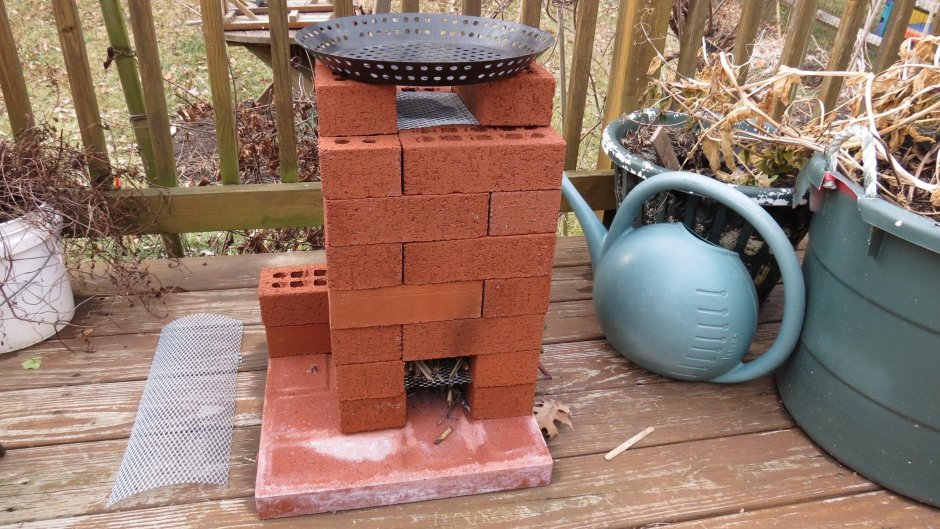 Rocket Stove из кирпича