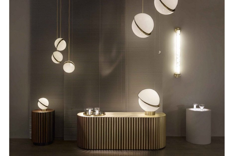 Светильник Crescent Light by Lee Broom d25 Gold.