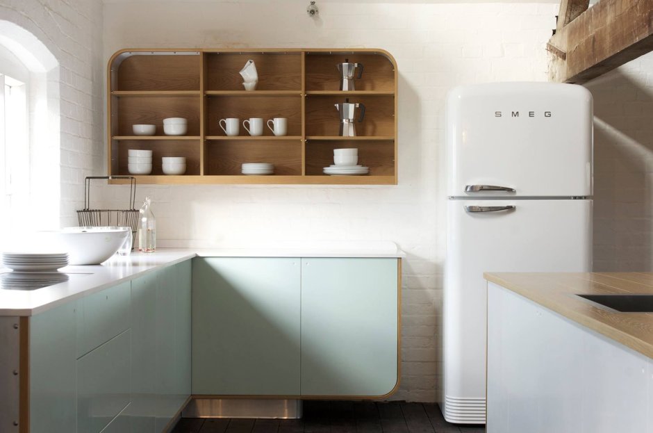 Smeg холодильник в интерьере Минимализм