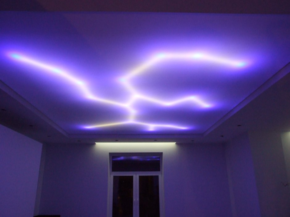 Светодиодная подсветка за потолком