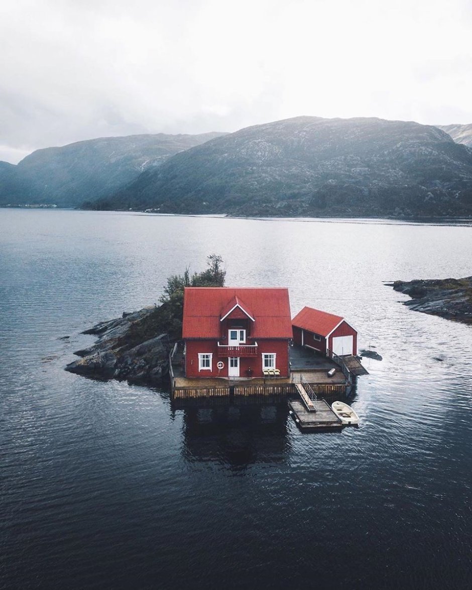 Лофотенские острова Норвегия домики