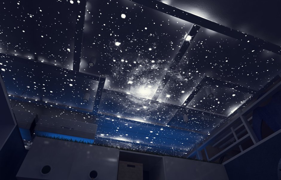 Потолок в стиле звездного неба