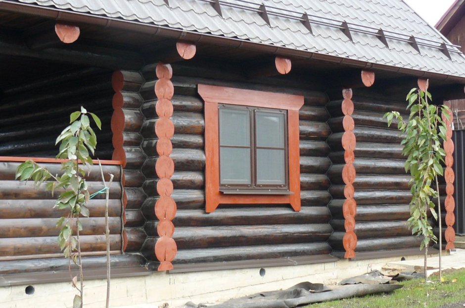 Внешняя отделка бани