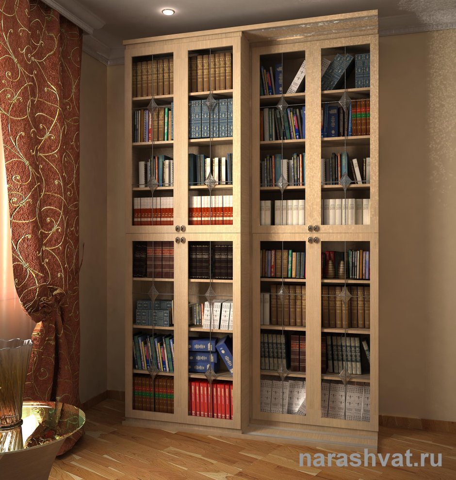 Книжный шкаф Рене 3-х створчатый № 5