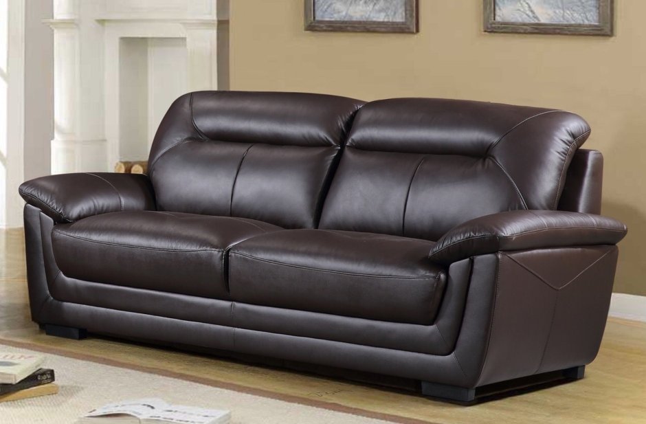 Стильный кожаный диван