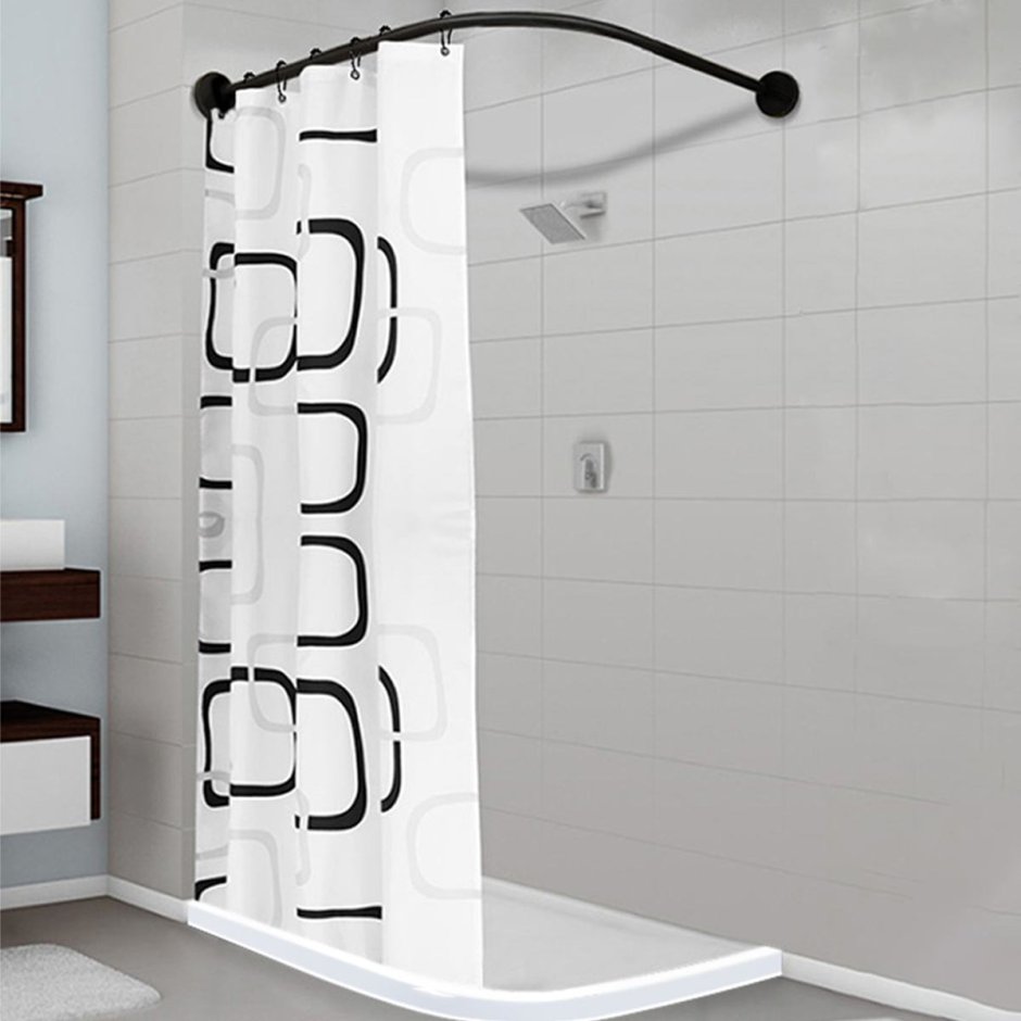 Угловой карниз для ванной комнаты Corner Shower Rods Kit