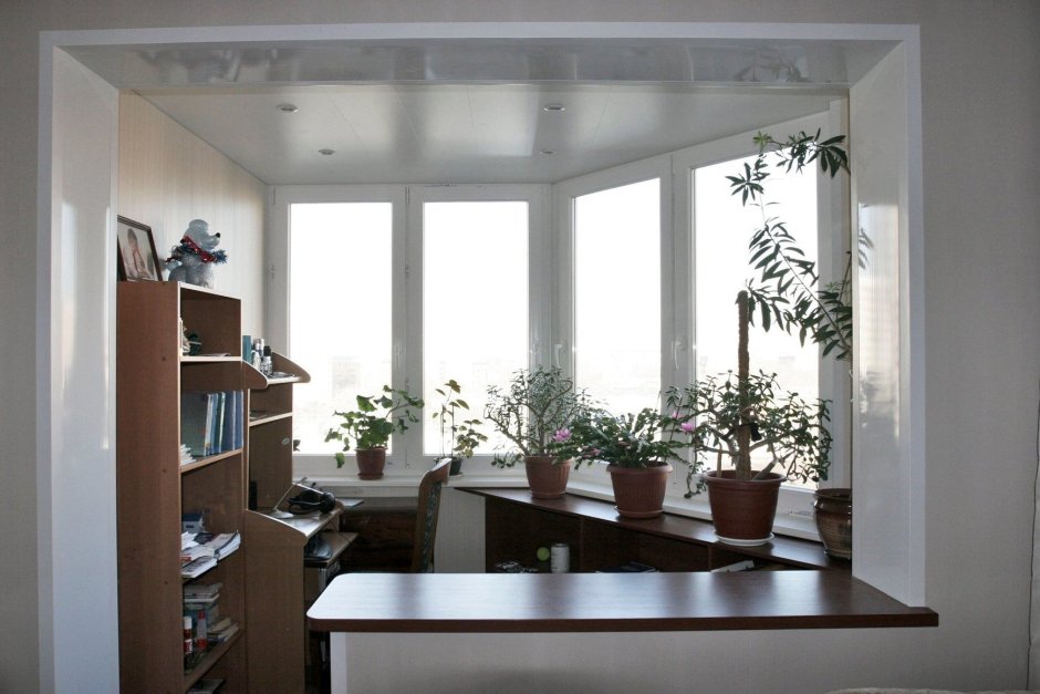Балкон в трешке п44