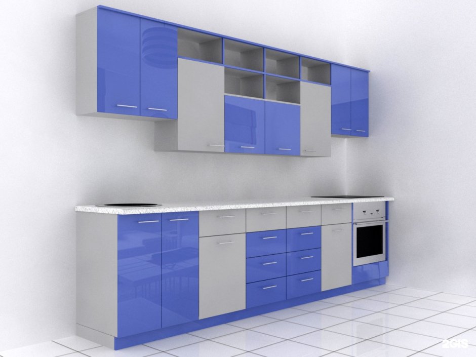 Синие кухонные гарнитуры
