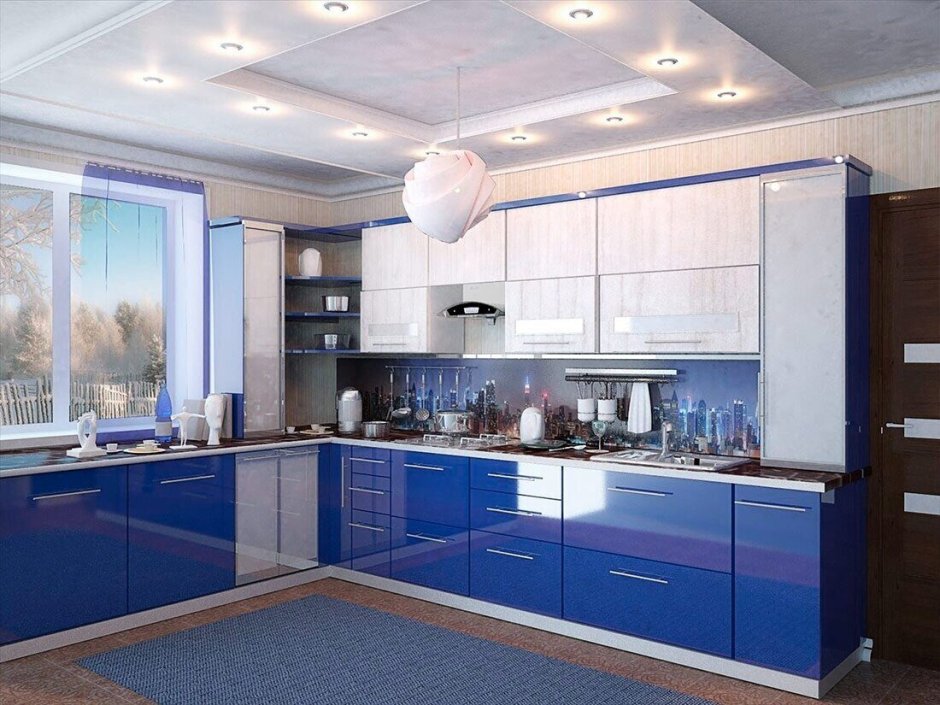 Кухни Мария Варшавское шоссе 82 кухни синего цвета