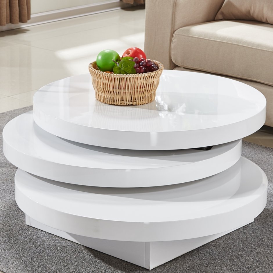 Журнальный стол Round White