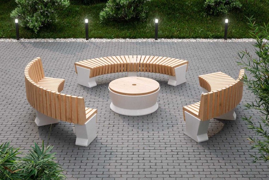 Скамейки Wood circle
