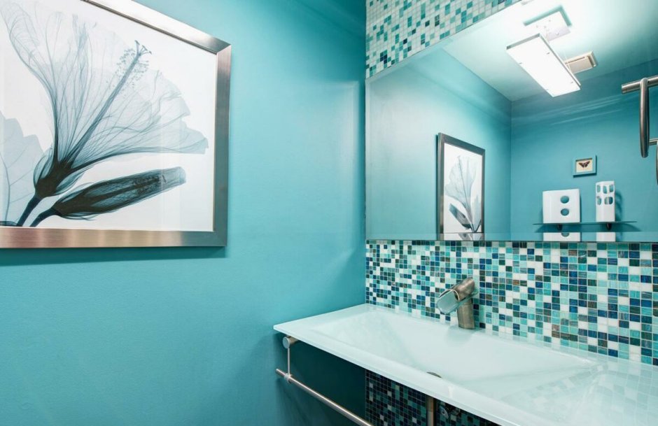 Ванная бирюзовая краска