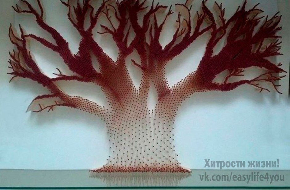 Необычные деревья из бумаги