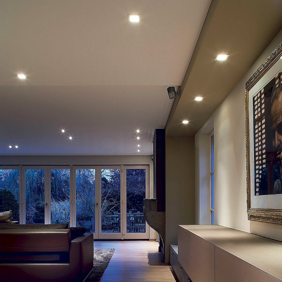 Двухуровневый потолок с подсветкой