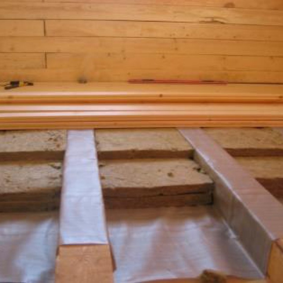 Утеплитель для пола в деревянном доме по лагам 100мм Кнауф