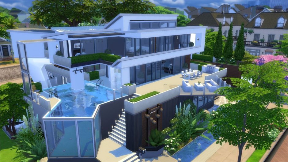 SIMS 4 особняк Модерн