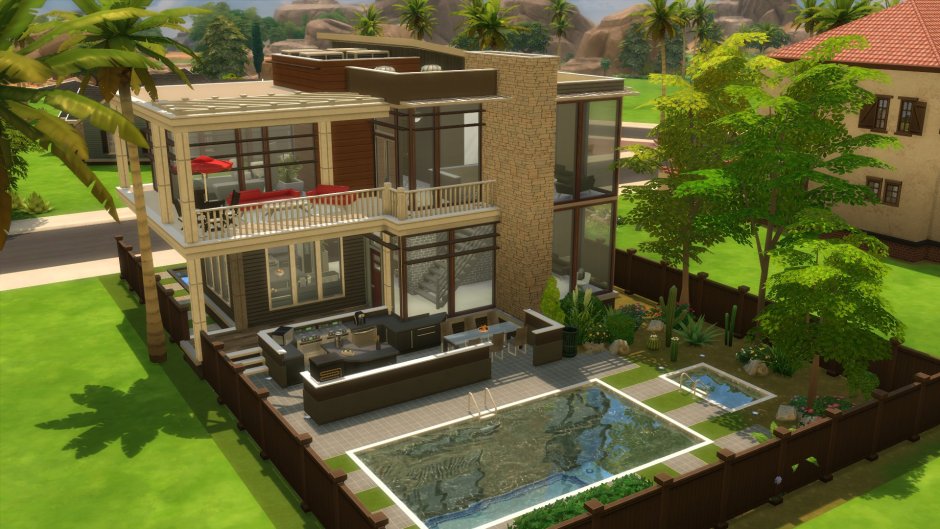 SIMS 4 особняк Модерн