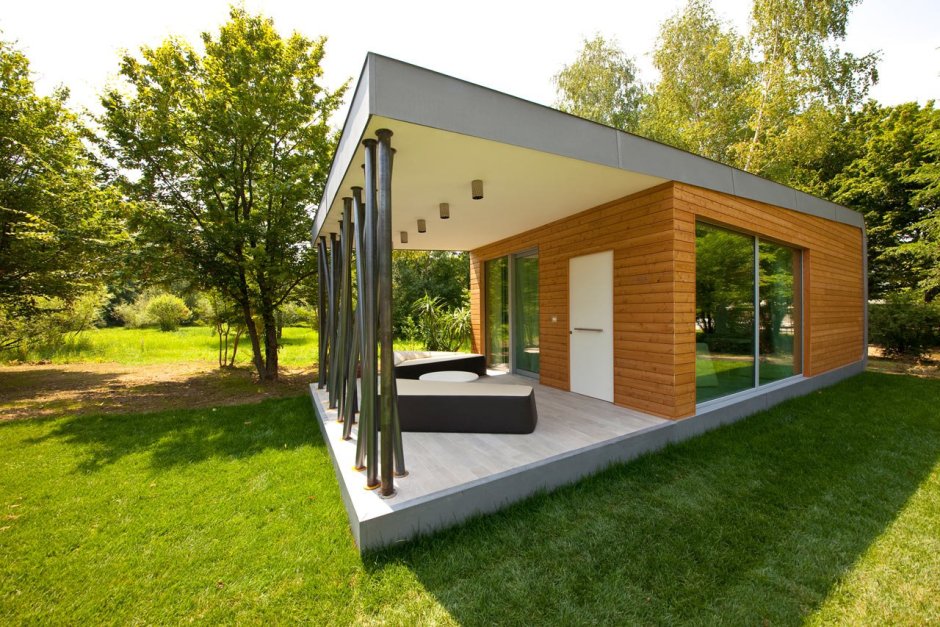 Tiny House с односкатной крышей