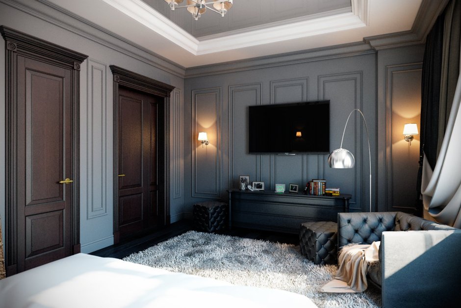 Спальня-гостиная в скандинавском стиле
