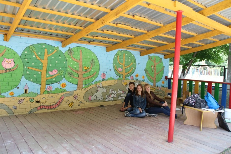 Украшение детской веранды в детском саду