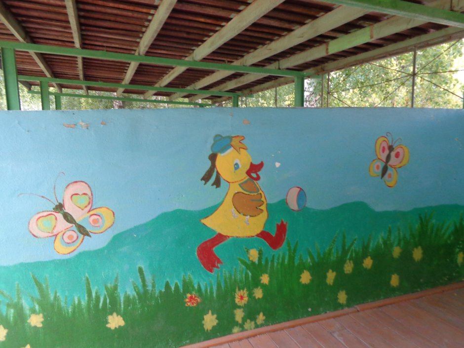 Украшение беседки в детском саду