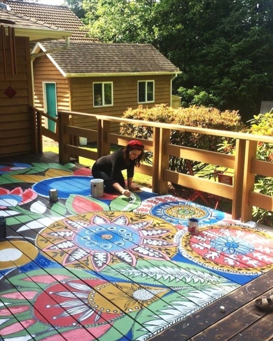 Украшение стен веранды в детском саду