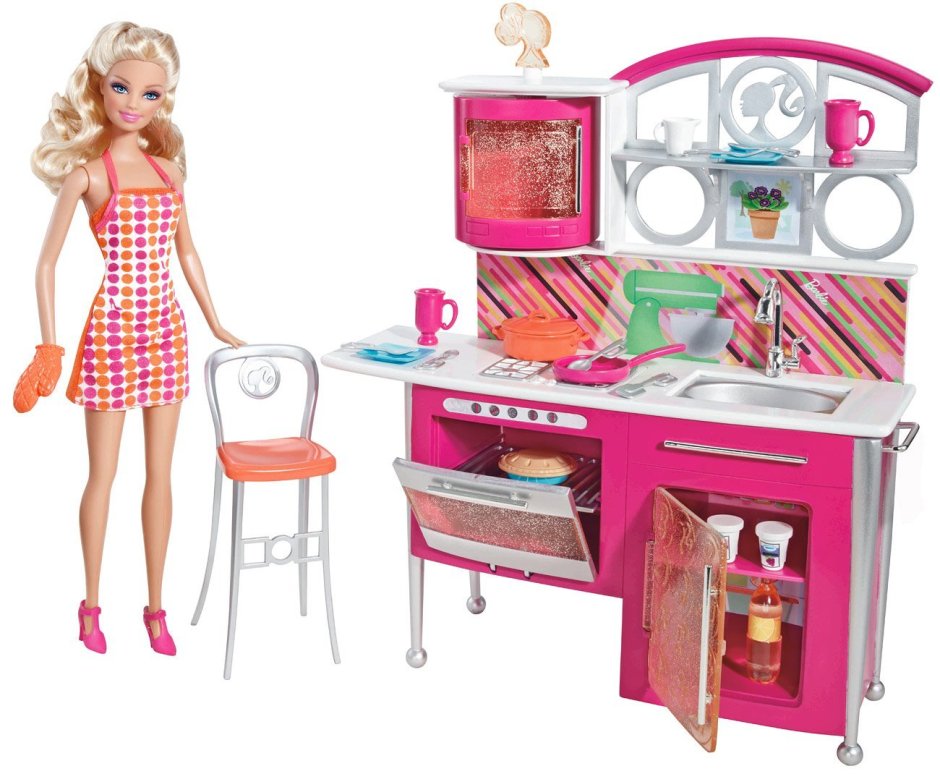 Кукла Barbie супер кухня с куклой frh73