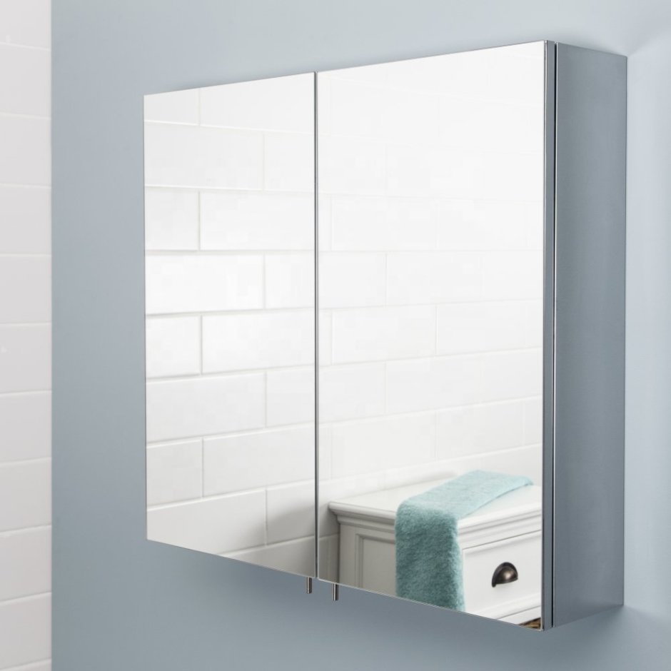 Storjorm СТОРЙОРМ зеркальн шкафчик/2дверцы/подсветка, белый60x14x96 см