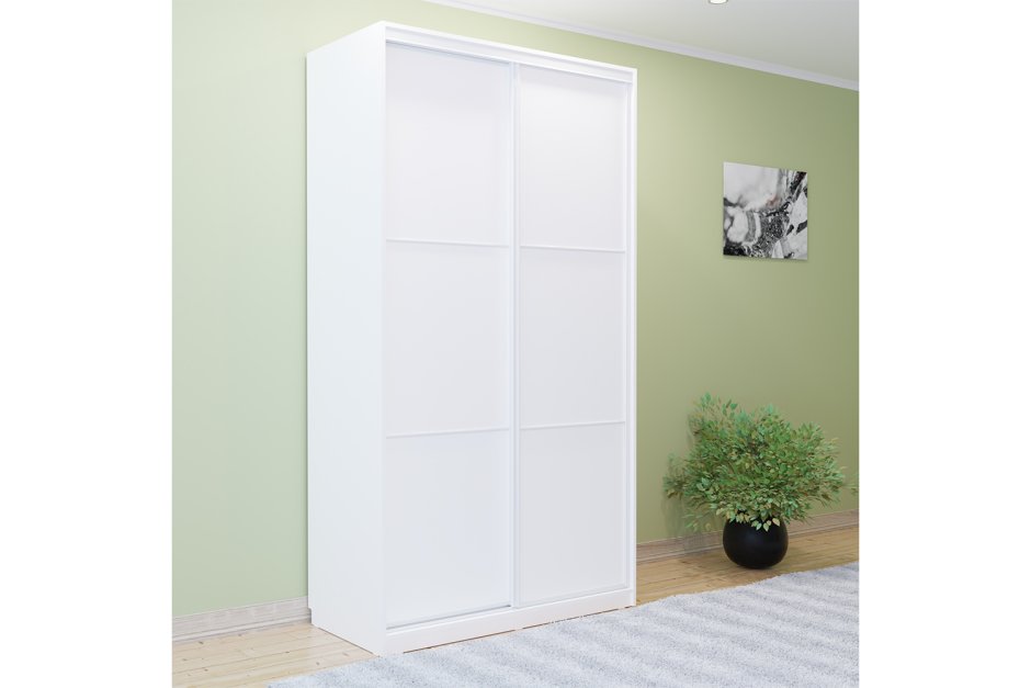 Шкаф-купе 2-дверный Blanc 125х230х60 см, дуб табачный #80413141