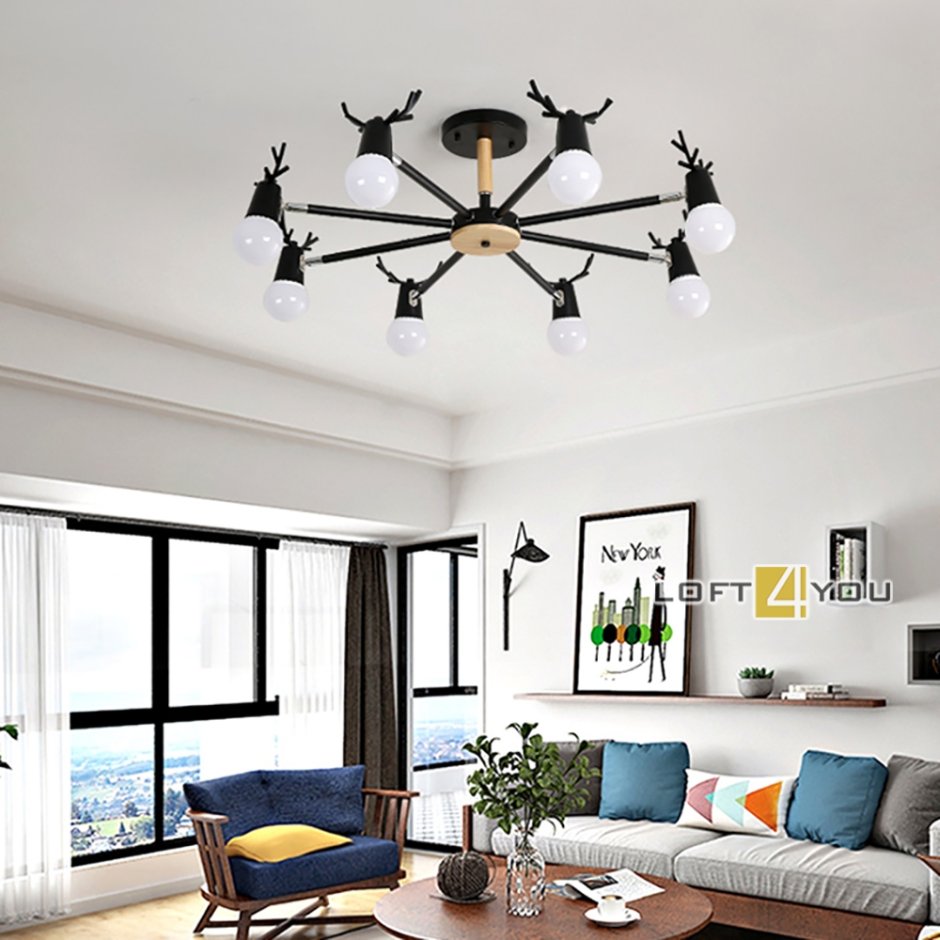 Люстра на штанге inodesign motvikt Black 41.1204