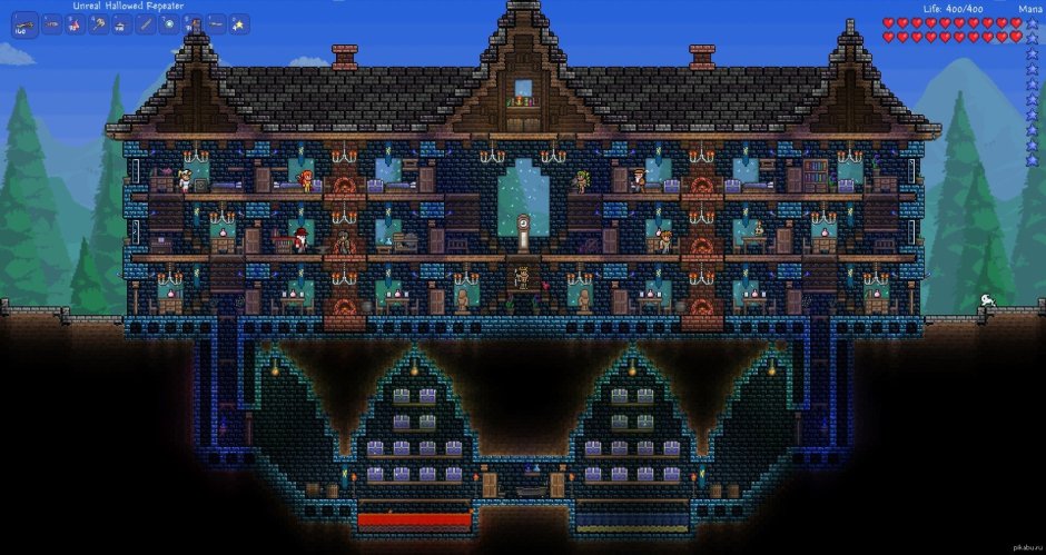 Terraria красивый дом