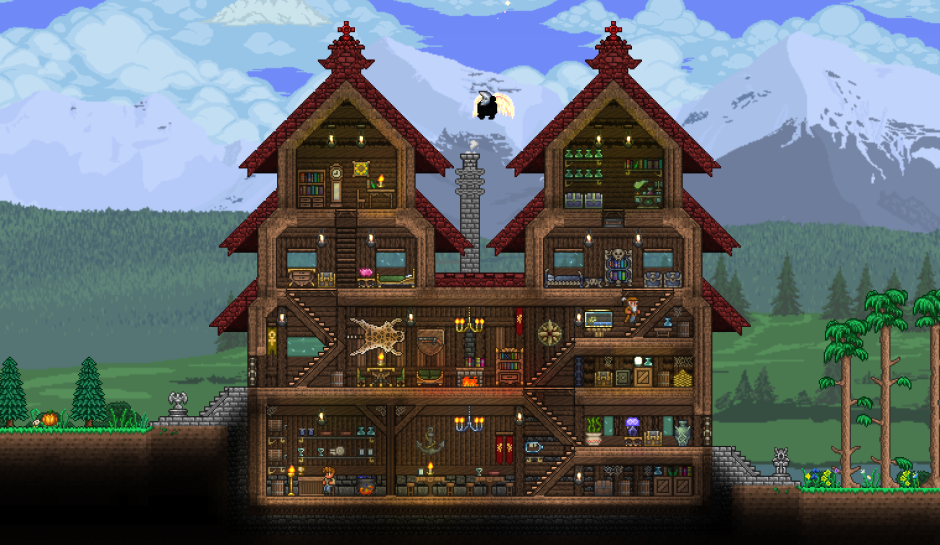 Terraria красивый дом