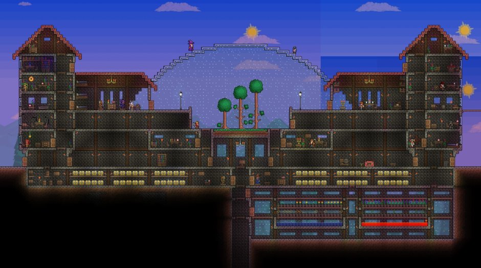 Terraria подземная база