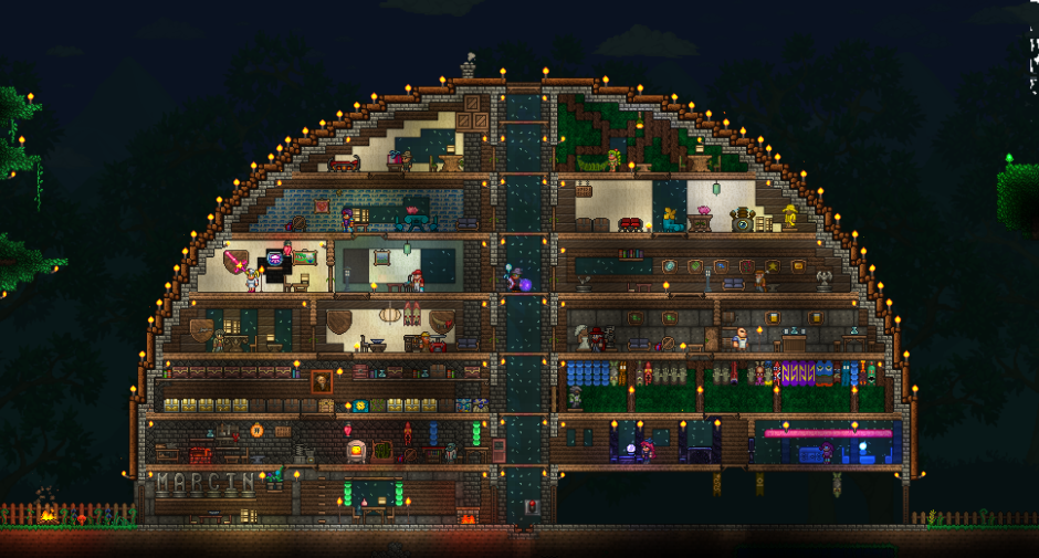 Terraria дом в горе