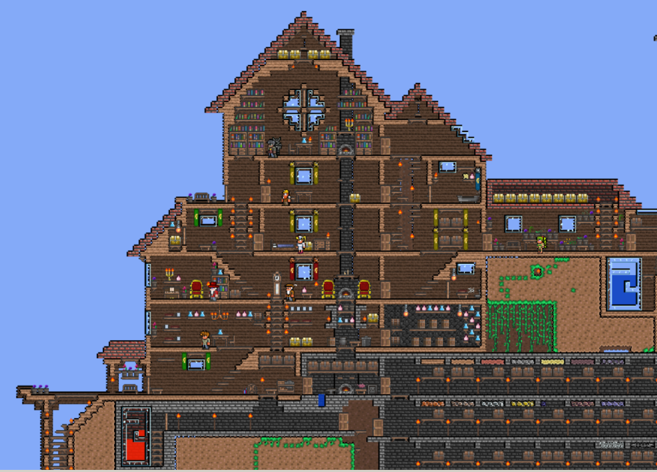 Terraria красивый дом