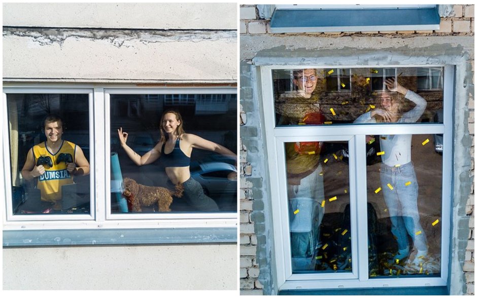 Подсматривает в окно