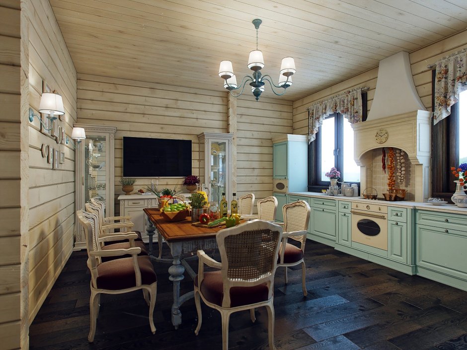 Кухни в финском стиле в деревянном доме