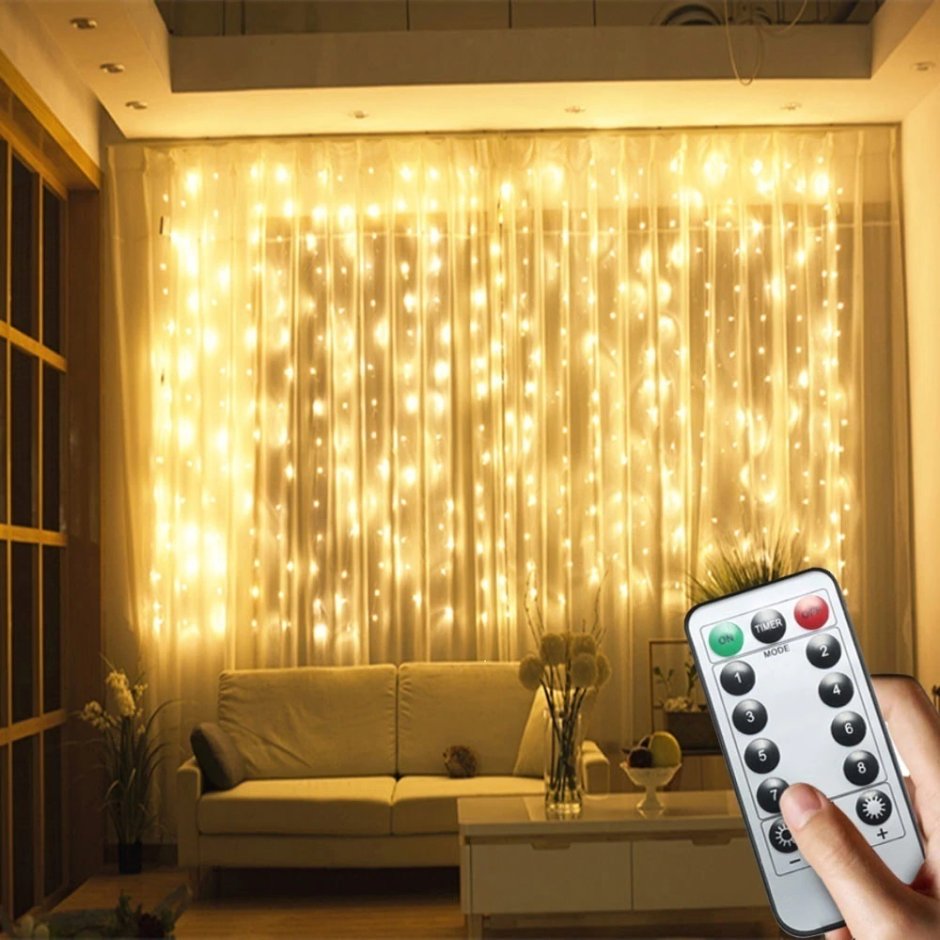 Гирлянда штора 200 led Curtain Lights занавес