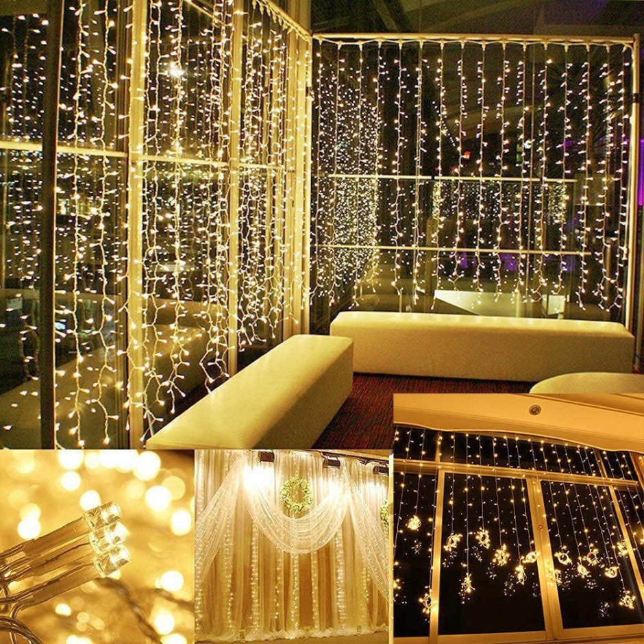 Curtain Lights гирлянда занавес 1,5х2