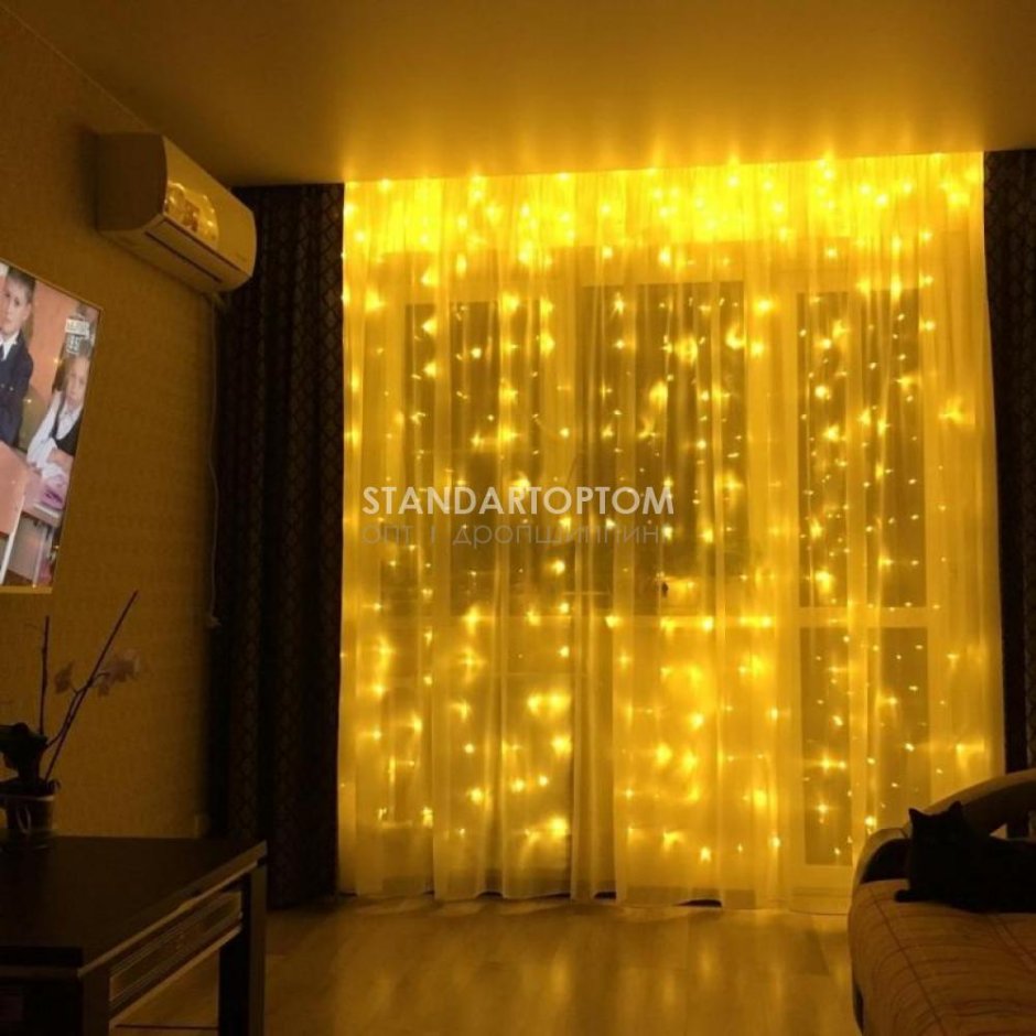 Светодиодная гирлянда занавес 285 led, 5 м