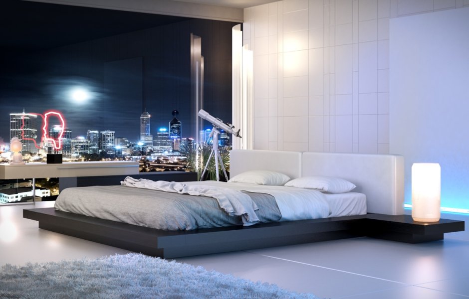 Спальня с большой кроватью