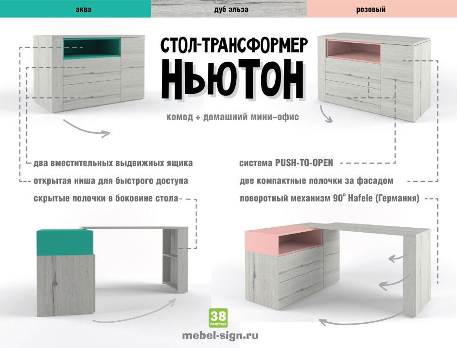 Кровать Ньютон грей 38 попугаев