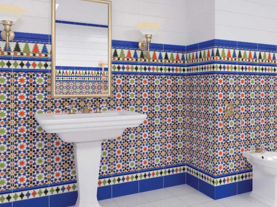 Мараканская мозайка в ванной