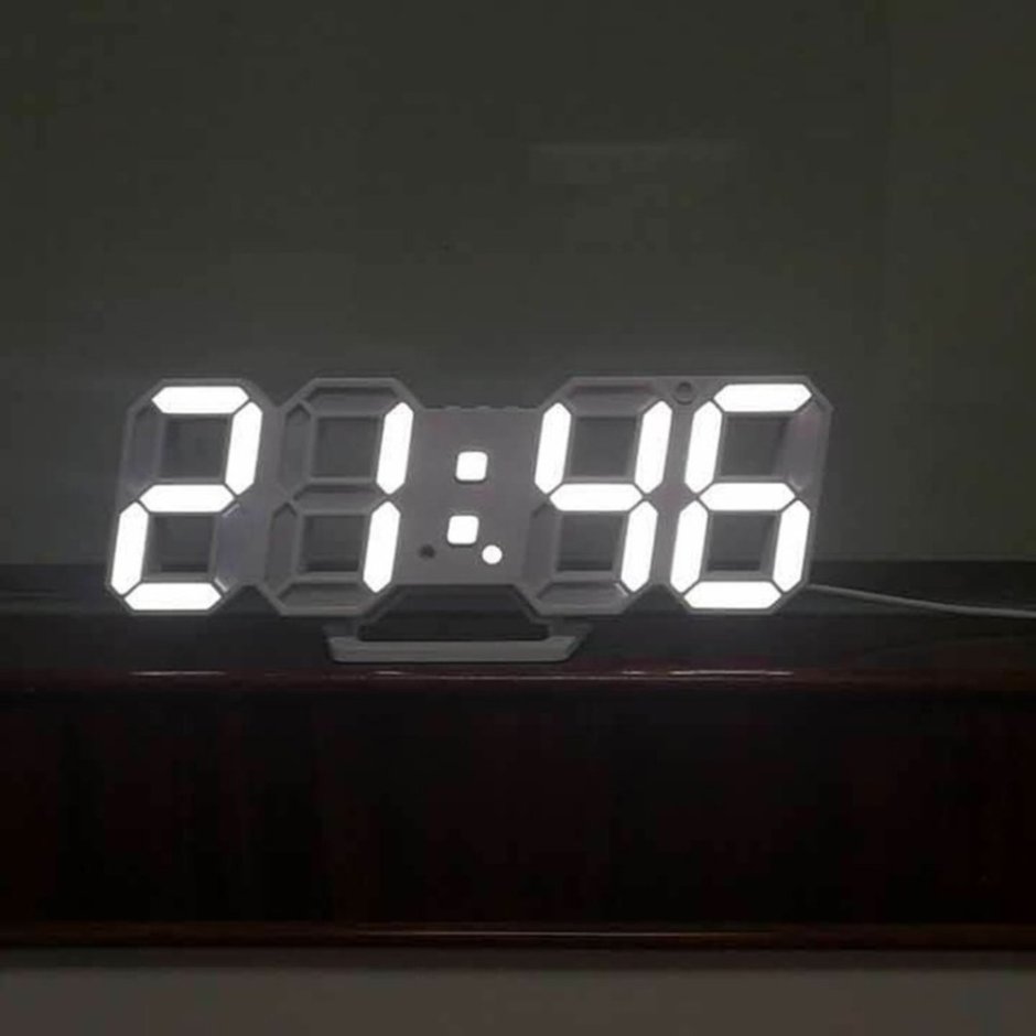 3d led цифровые часы-будильник настольные