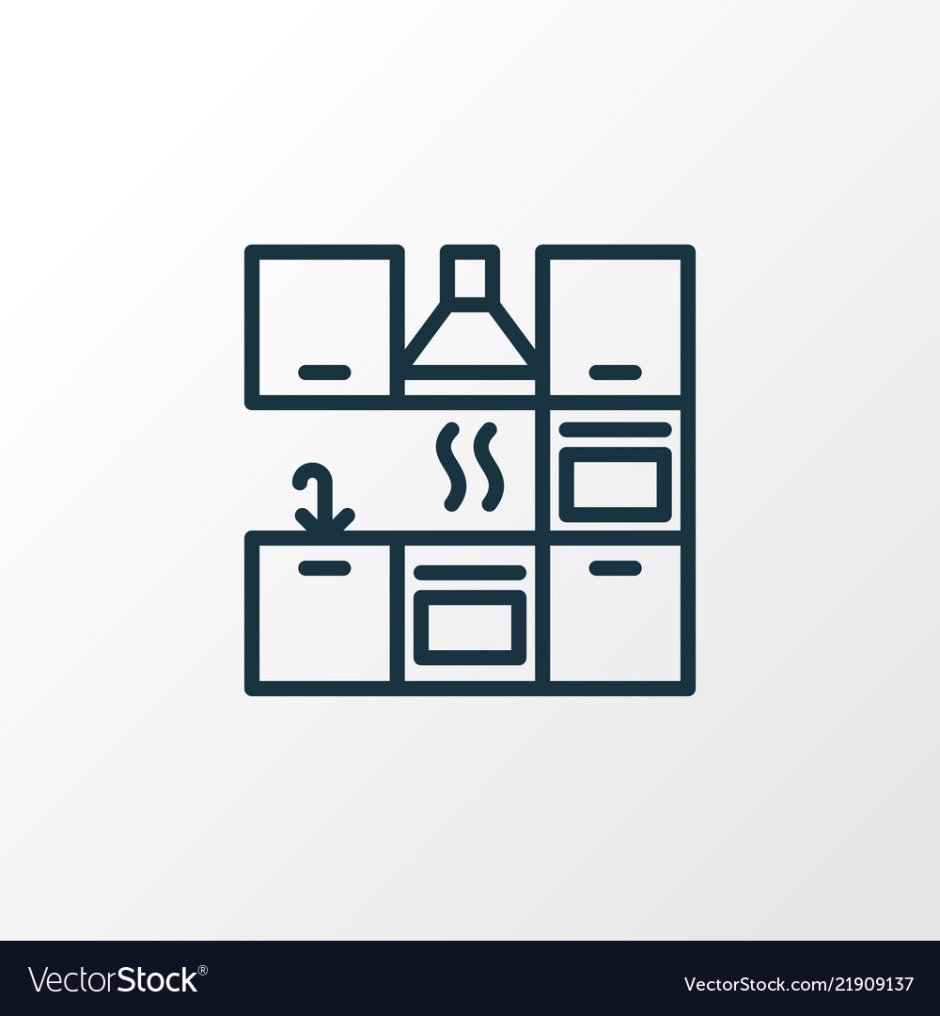 Кухонная мебель иконка