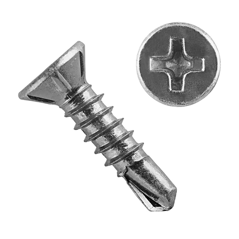 Саморезы клопы 11x3.9 (3.5) мм с буром фосфатированные (1000 шт.)