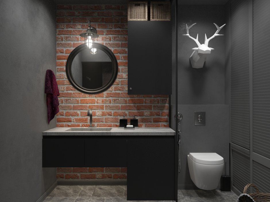 Ванная лофт