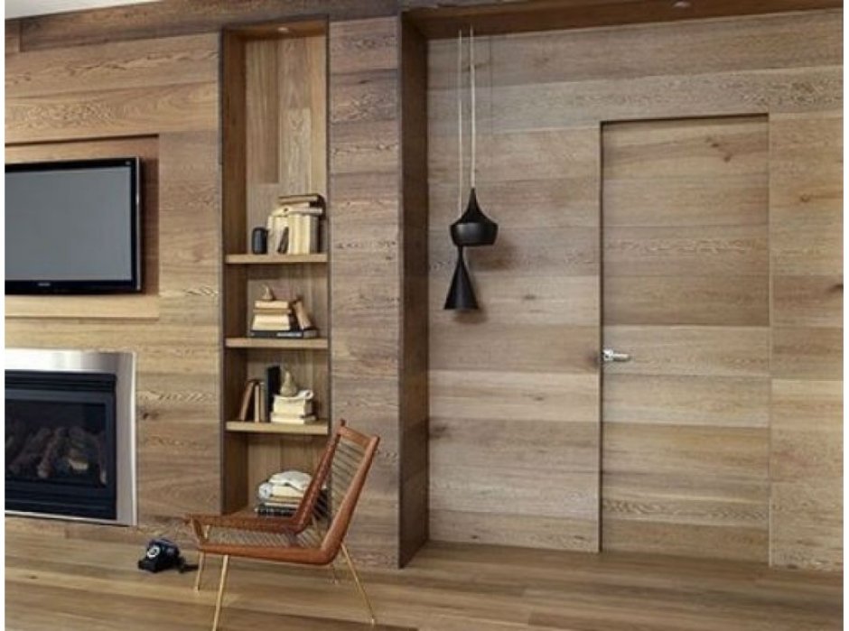 Шпонированные панели Wallhof Wood "тик"